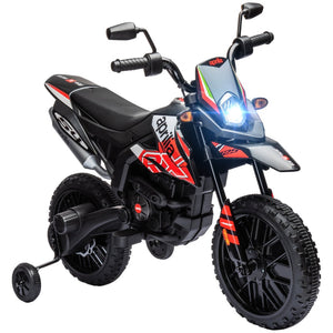 English Elm Qaba Kids Electric Dirt Bike 6v Battery Powered Ride on with Training Wheels Ages 3 to 8 Red W2225P249805