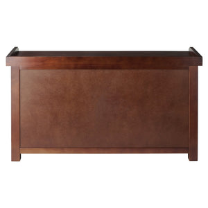 Winsome Wood Milan 4-piece Storage Bench With Woven Baskets – Stylish Walnut Organizer For Home Entryway & Family Room Walnut Solid ,Composite Wood 94481-winsome-wood