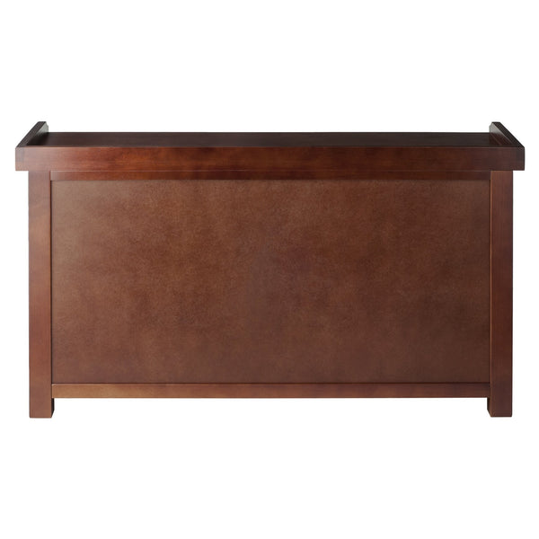 Winsome Wood Milan 4-piece Storage Bench With Woven Baskets – Stylish Walnut Organizer For Home Entryway & Family Room Walnut Solid ,Composite Wood 94481-winsome-wood