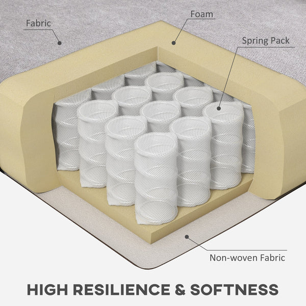 English Elm HOMCOM Button-Tufted Accent Chair with High Wingback, Deep Diamond Tufting and Plush Padded Seat Grey W2225P217480