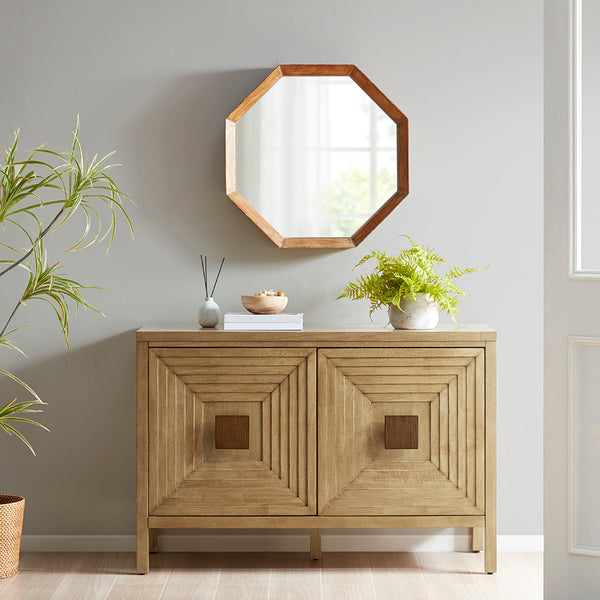 JLA Home Madison Park - Geometric Madison Park Paige 2-Door Storage Cabinet with Adjustable Shelves, Geometric Doors Flair MP130-1207