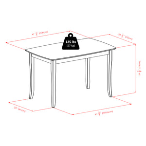 Winsome Wood Inglewood 5-piece Dining Set With Elegant Ladder-back Chairs, Solid Wood, Rich Walnut Finish, Modern Style Walnut Solid Wood 94508-winsome-wood