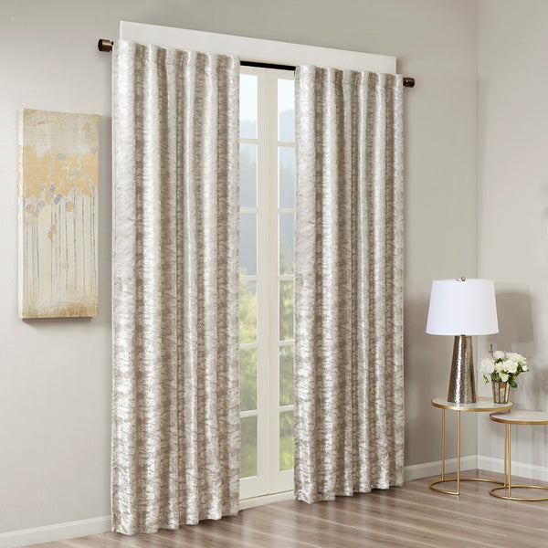 English Elm Jacquard SunSmart Cassius Total Blackout Curtain Panel with Marble Sheen, Noise-Reducing, Energy-Saving Privacy Grey+Silver 3.05 L x 10.63 W x 9.84 H B03599814