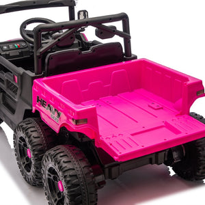English Elm 24v 400w Six Wheel Kids Electric Dump Truck 4wd Remote Control Ride on Toy Pink W1578P353181