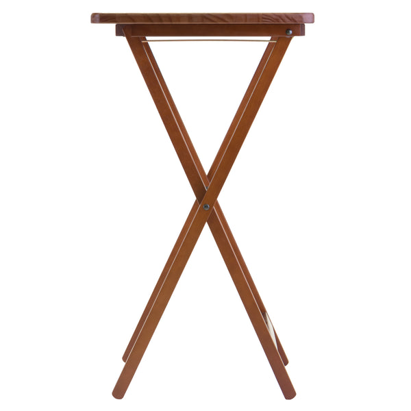 Winsome Wood Alex 5-piece Snack Table Set In Rich Walnut – Stylish, Foldable, And Space-saving For Easy Entertaining! Walnut Solid Wood 94533-winsome-wood