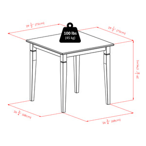 Winsome Wood Kingsgate 5-piece Walnut Dining Table Set With Ladder-back Chairs - Sleek, Modern Design For Any Space! Walnut Solid Wood 94537-winsome-wood