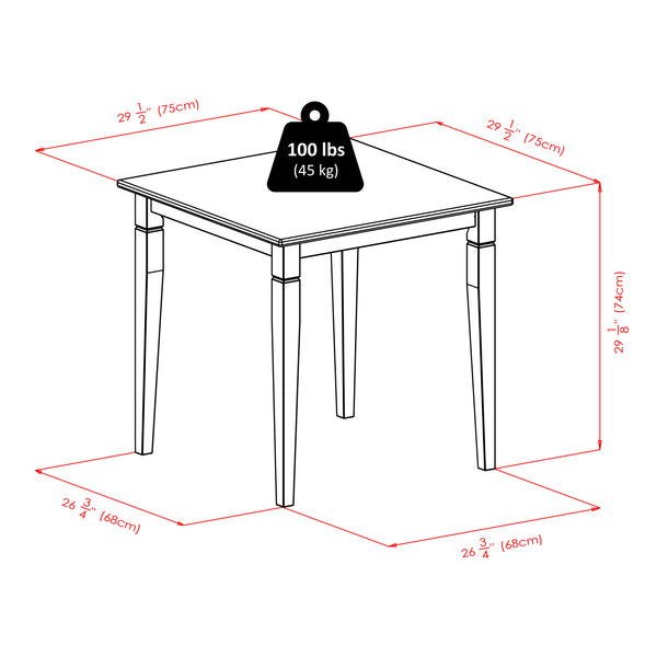Winsome Wood Kingsgate 5-piece Walnut Dining Table Set With Ladder-back Chairs - Sleek, Modern Design For Any Space! Walnut Solid Wood 94537-winsome-wood