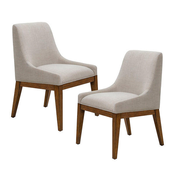 JLA Home INK+IVY - Upholstered Frank Dining Chairs Set of 2 — Solid Wood Frame, Plush Cushions, Modern Rustic Style II108-0521