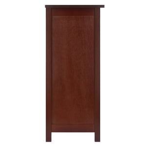 Winsome Wood Milan 2-section Wide Bookcase In Rich Walnut - Stylish Storage For Books, Collectibles & More! Walnut Solid ,Composite Wood 94539-winsome-wood