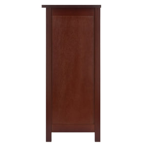 Winsome Wood Milan 2-section Wide Bookcase In Rich Walnut - Stylish Storage For Books, Collectibles & More! Walnut Solid ,Composite Wood 94539-winsome-wood