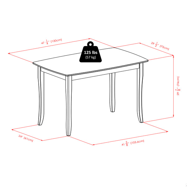 Winsome Wood Inglewood 5-piece Dining Set With Elegant Keyhole Chairs, Solid Wood, Walnut Finish, Rustic Charm Walnut Solid Wood 94547-winsome-wood