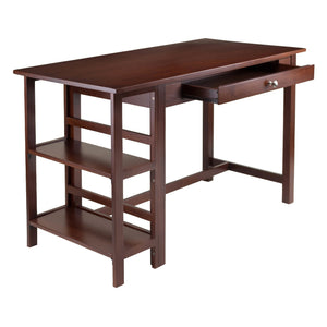 Winsome Wood Velda Home Office Writing Desk With Shelves - Modern Walnut Design, Spacious Surface, Stylish Storage Walnut Solid ,Composite Wood 94550-winsome-wood