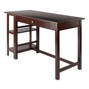 Winsome Wood Velda Home Office Writing Desk With Shelves - Modern Walnut Design, Spacious Surface, Stylish Storage Walnut Solid ,Composite Wood 94550-winsome-wood