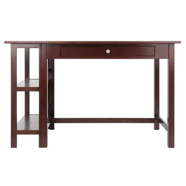 Winsome Wood Velda Home Office Writing Desk With Shelves - Modern Walnut Design, Spacious Surface, Stylish Storage Walnut Solid ,Composite Wood 94550-winsome-wood