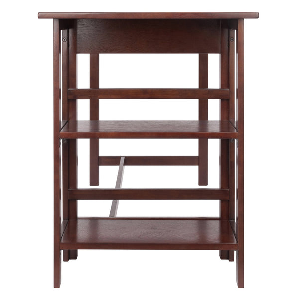 Winsome Wood Velda Home Office Writing Desk With Shelves - Modern Walnut Design, Spacious Surface, Stylish Storage Walnut Solid ,Composite Wood 94550-winsome-wood