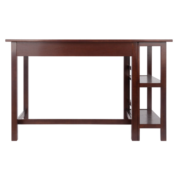 Winsome Wood Velda Home Office Writing Desk With Shelves - Modern Walnut Design, Spacious Surface, Stylish Storage Walnut Solid ,Composite Wood 94550-winsome-wood