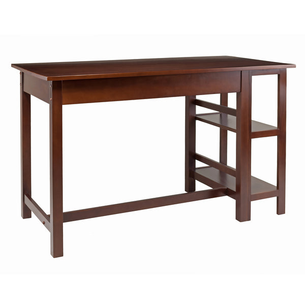 Winsome Wood Velda Home Office Writing Desk With Shelves - Modern Walnut Design, Spacious Surface, Stylish Storage Walnut Solid ,Composite Wood 94550-winsome-wood