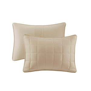 English Elm 10 Luxury Jacquard Queen Comforter Set with Quilt, Bed Skirt & Decorative Pillows for Elegant Bedding Ivory 23.62 L x 18.9 W x 14.57 H B035P319216