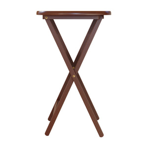 Winsome Wood Lucca 5-piece Folding Snack Table Set - Walnut - Perfect For Tv, Patio, & Compact Storage Solutions Walnut Solid Wood 94577-winsome-wood