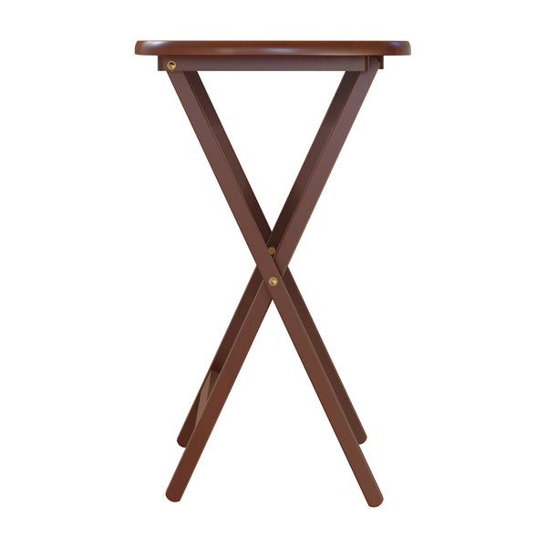 Winsome Wood Lucca 5-piece Folding Snack Table Set - Walnut - Perfect For Tv, Patio, & Compact Storage Solutions Walnut Solid Wood 94577-winsome-wood