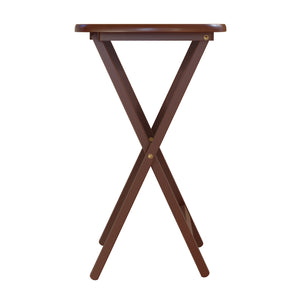 Winsome Wood Lucca 5-piece Folding Snack Table Set - Walnut - Perfect For Tv, Patio, & Compact Storage Solutions Walnut Solid Wood 94577-winsome-wood