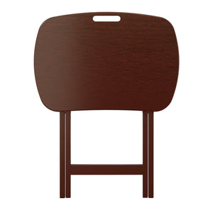 Winsome Wood Lucca 5-piece Folding Snack Table Set - Walnut - Perfect For Tv, Patio, & Compact Storage Solutions Walnut Solid Wood 94577-winsome-wood