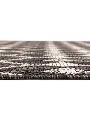 Unique Loom Outdoor Trellis Traliccio Machine Made Trellis Rug Charcoal, Ivory/Gray 10' 0" x 10' 0"