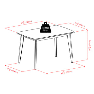 Winsome Wood Shaye 5-piece Dining Set With Slat Back Chairs - Elegant Walnut Finish & Contemporary Design Walnut Solid Wood 94582-winsome-wood