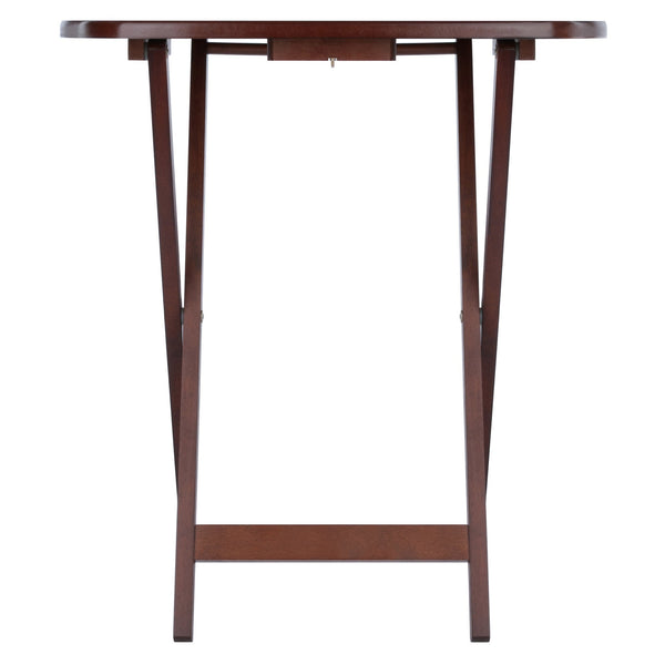 Winsome Wood Corbett 5-piece Oversize Snack Table Set - Stylish Walnut Finish, Easy Assembly & Compact Storage Walnut Solid ,Composite Wood 94594-winsome-wood