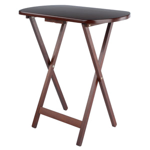 Winsome Wood Corbett 5-piece Oversize Snack Table Set - Stylish Walnut Finish, Easy Assembly & Compact Storage Walnut Solid ,Composite Wood 94594-winsome-wood