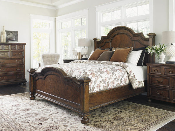 Lexington Ellington Drawer Chest - Embrace Casual Elegance With Rustic Cherry, Antique Brass Pulls, 7 Drawers Bedford  945-307