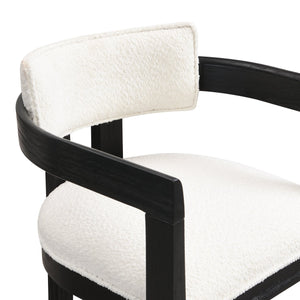 English Elm Christopher Knight Home® - 26" Contemporary Upholstered Counter Stool Set of 2 with Curved Solid Wood Back, Durable Rubberwood Frame Beige,Black N771P361764H