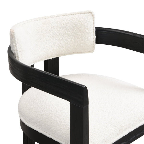 English Elm Christopher Knight Home® - 26" Contemporary Upholstered Counter Stool Set of 2 with Curved Solid Wood Back, Durable Rubberwood Frame Beige,Black N771P361764H