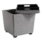 OSP Home Furnishings Rockford Storage Ottoman Dove