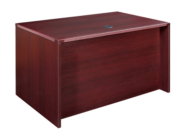 OSP Home Furnishings Napa Modular Office Desk Shell with Spacious Work Surface for Modern Workstations 48"X30"X29"  Mahogany NAP-21-MAH