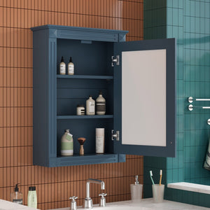 English Elm 20" Wall Mount Medicine Cabinet Mirrored Door Soft Close Adjustable Shelf Bathroom N710P317680C
