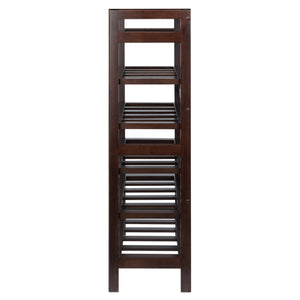 Winsome Wood Silvi 30-bottle Wine Rack – Sturdy Walnut Design With 6-tier Storage For Dining & Entertainment Rooms Walnut Solid Wood 94622-winsome-wood