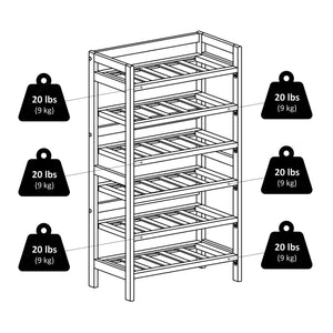 Winsome Wood Silvi 30-bottle Wine Rack – Sturdy Walnut Design With 6-tier Storage For Dining & Entertainment Rooms Walnut Solid Wood 94622-winsome-wood