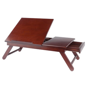 Winsome Wood Alden Portable Lap Desk With Adjustable Tilt Top, Storage Drawer, And Elegant Walnut Finish Walnut Solid ,Composite Wood 94623-winsome-wood