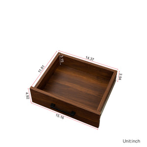 English Elm brown Modular 28-Bottle Wine Cabinet Buffet Cabinet - Dark Melamine Finish, 28-Slot Storage, Compact_x0015_ Walnut Brown W331P266135