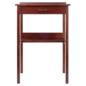 Winsome Wood Ronald High Desk, Ergonomic Walnut Design - Perfect For Home Office Or Kitchen Use With Storage Solutions Walnut Solid ,Composite Wood 94627-winsome-wood