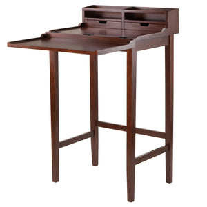 Winsome Wood Brighton Ergonomic High Desk With Flip-open Top, Walnut Finish & Ample Storage For Home Office Walnut Solid ,Composite Wood 94628-winsome-wood