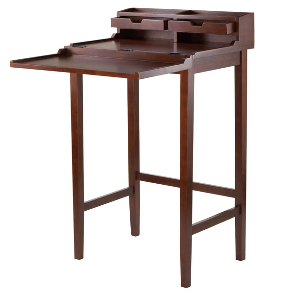 Winsome Wood Brighton Ergonomic High Desk With Flip-open Top, Walnut Finish & Ample Storage For Home Office Walnut Solid ,Composite Wood 94628-winsome-wood