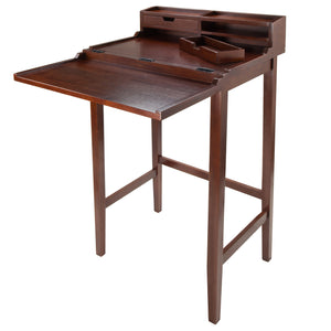 Winsome Wood Brighton Ergonomic High Desk With Flip-open Top, Walnut Finish & Ample Storage For Home Office Walnut Solid ,Composite Wood 94628-winsome-wood
