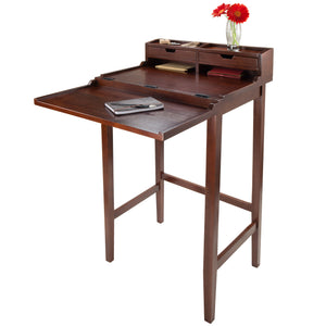 Winsome Wood Brighton Ergonomic High Desk With Flip-open Top, Walnut Finish & Ample Storage For Home Office Walnut Solid ,Composite Wood 94628-winsome-wood