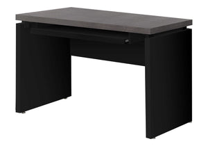 English Elm Computer desk with reversible left/right configuration, 48" wood-look laminate, metal frame, drawers for files and supplies Black 59 L x 29 W x 7 H B2710P219769