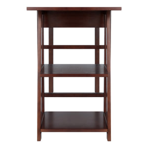 Winsome Wood Aldric Writing Desk In Rich Walnut - Space-saving Home Office Solution With Side Shelves & Drawer Walnut Solid ,Composite Wood 94632-winsome-wood