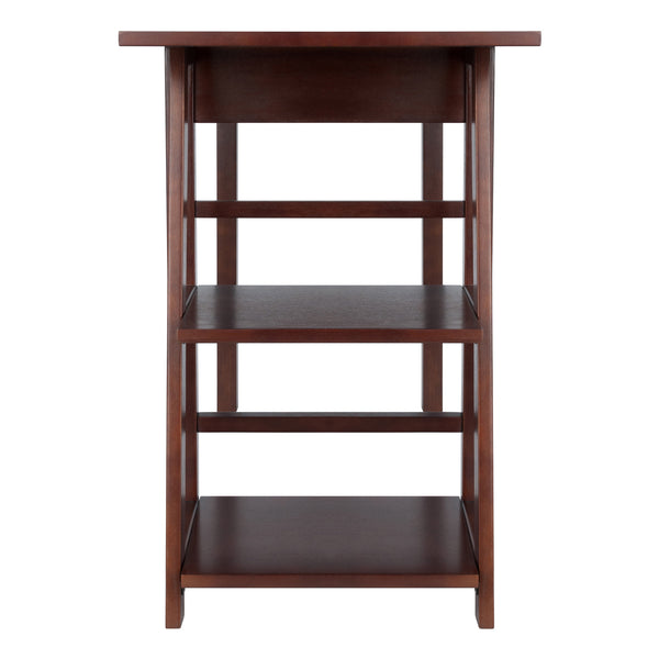 Winsome Wood Aldric Writing Desk In Rich Walnut - Space-saving Home Office Solution With Side Shelves & Drawer Walnut Solid ,Composite Wood 94632-winsome-wood