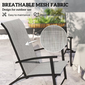 English Elm Outsunny Acacia Wood Patio Rocking Chair Set of 2 with Cushions and Armrests W2225P485609