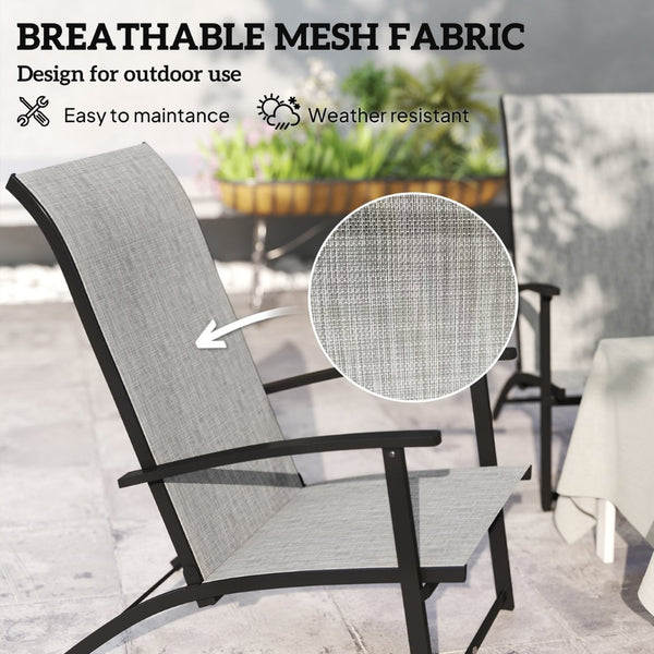 English Elm Outsunny Acacia Wood Patio Rocking Chair Set of 2 with Cushions and Armrests W2225P485609